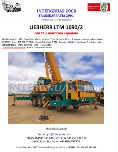 En venta grua LIEBHERR LTM 1090/2 - Imagen 1