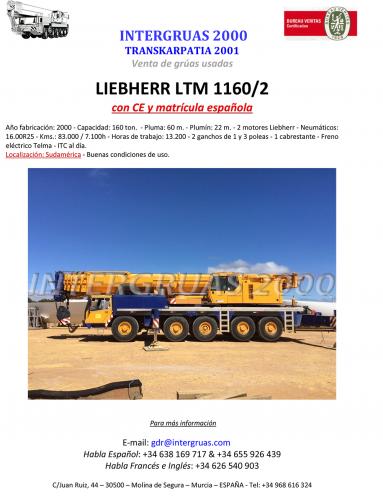 En venta grua LIEBHERR LTM 1160/2 - Imagen 1