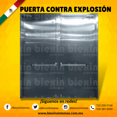 PUERTA CONTRA EXPLOSIÓN DE ACERO INOXIDABLE  - Imagen 1