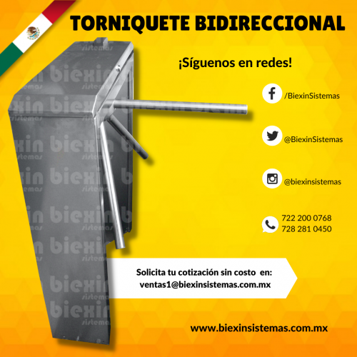 TORNIQUETE BIDIRECCIONAL DE CONTROL AL ACCESO - Imagen 1