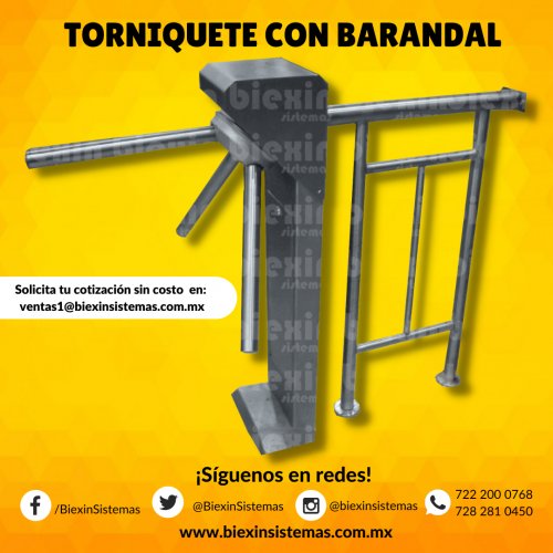 TORNIQUETE CON BARANDAL LATERAL Controla la - Imagen 1