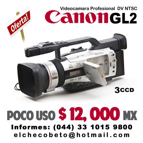 Videocamara Profesional Canon GL2  3CCD Traba - Imagen 1